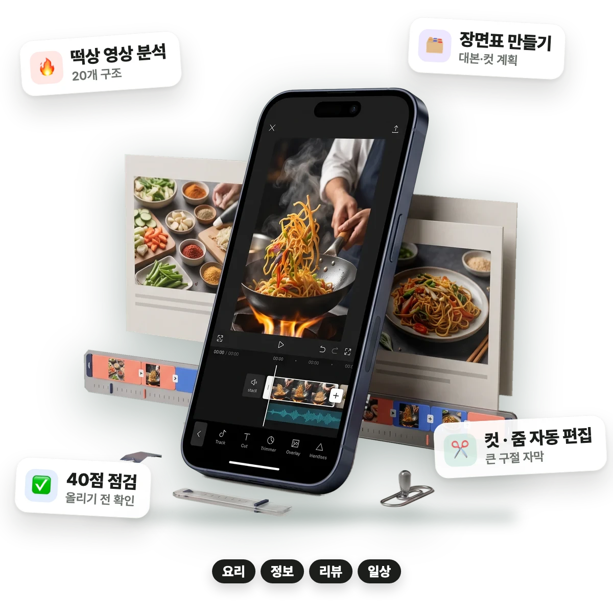 틱톡 제작 결과를 표현한 패키지 예시 이미지
